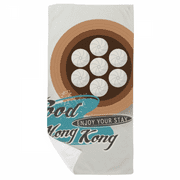 Hong Kong Xiaolongbao Dumpling China Bath Towel Soft Washcloth Facecloth 35x70cm