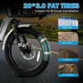 thumbnail image 3 of MOONCOOL TK1 20" Fat Tire Folding Electric Tricycle w/ Rack Bags, 750W Motor 48V Foldable Ebike Electric Trike for Adults, 3 Wheel Electric Bicycle w/Front & Rear Baskets, Certified to UL 2849 by SGS, 3 of 11
