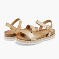 thumbnail image 2 of Sandalia de cuña con correa al tobillo Sunna Gold para mujer DREAM PAIRS, 2 of 6