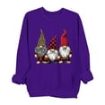 thumbnail image 5 of Merry Christmas Sweatshirt for Women Cute Gnomes Print Sweatshirts Crewneck Graphic Pullover Long Sleeve Holiday Party Tops for Women, 5 of 6