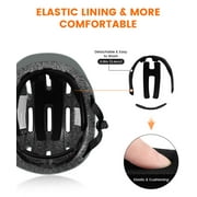 Skateboard Helmet, Adjustment Bike Helmets, Multi-Sport Bicycle Skateboard Skating Longboard Commuter Helmet for Men Women,Grey