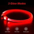 thumbnail image 2 of Light Up Dog Collars, Single-Color USB Rechargeable LED Dog Collar 1 Count, TPU Cuttable Size Glow Collar for Dogs, Dog Collar Light, Please Do Not Use Fast Charging, 2 of 6