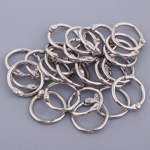 Tanstic 30 Carpetas De Hojas Sueltas De Metal Con 3 Anillas, Oro, Plata