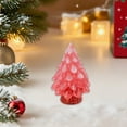 thumbnail image 5 of Glow in The Dark Christmas Tree Ornaments, Mini Colorful Resin Decorative Trees for DIY Crafts, Night Time Festive Decor(Red), 5 of 6