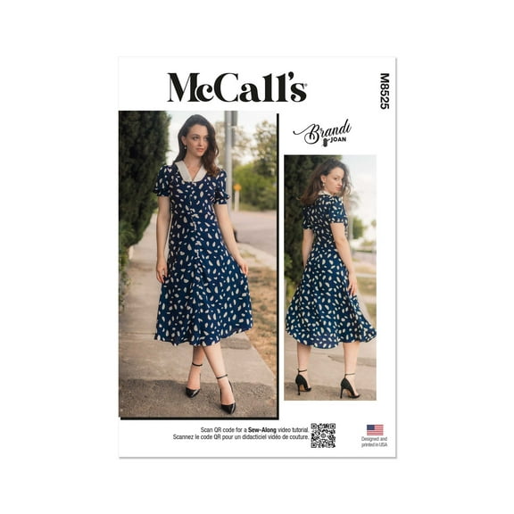 McCall's Sewing Pattern 8525 - Misses' Dress by Brandi Joan, Size: U5 (16-198-20-22-24)