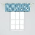 thumbnail image 2 of Ambesonne Circles Window Valance, Concentric Circles Dots, 54" X 18", Blue and White, 2 of 3