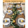 thumbnail image 4 of 15 Inch Round Placemats Set of 4, Fall Non Slip Heat Insulation PP Table Mats, Thanksgiving Orange Pumpkin Maple Leaves Checkered Washable Place Mats for Kitchen Dining Party Table Decor, 4 of 7