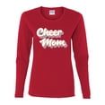 thumbnail image 2 of Wild Bobby Retro Cheer Mom Girl Sports Women Graphic Long Sleeve Tee, Red, Large, 2 of 5