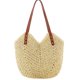 thumbnail image 1 of Bolso de playa tejido hueco para mujer, bolsos de hombro bohemios tejidos a mano, bolso de cesta, bolso de paja, bolso de rafia, bolso de paja de verano con cremallera y, 1 of 5
