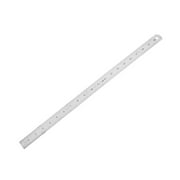 Unique Bargains Double Scales Metric 0-50cm 0-20" Range Straight Rulers Silver Tone