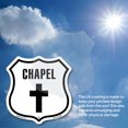 thumbnail image 6 of Chapel (2 Pack) 18 inch X 18 inch Shield Shaped Commercial Grade Plastic Signs Weather Resistant Made in the USA, 6 of 6