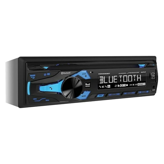 XDM280BT Single-DIN in- Receiver with Bluetooth, Blue, 2.07x2.37x5.18 inches