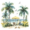 thumbnail image 1 of SDNall Wall Decorations for Living Room, Home Decorations for Living Room, Summer Beach Tree Study Living Room Porch Home Beautification Wall Stickers Set, Wall Stickers for Living Room, 1 of 9