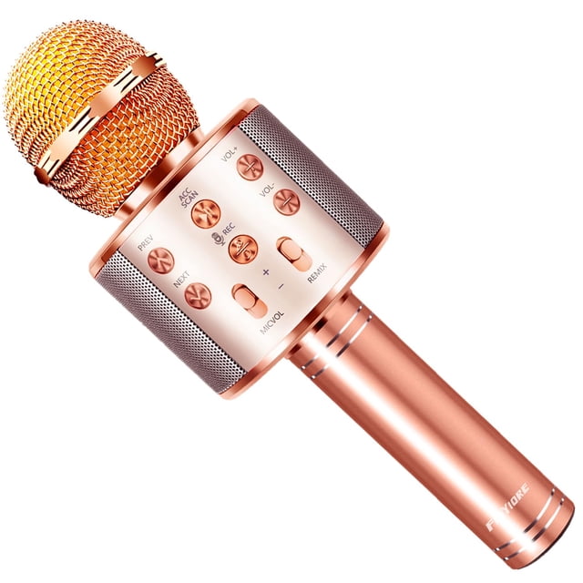 Micrófono de karaoke FINYIORE para niños con Bluetooth con cambio de voz