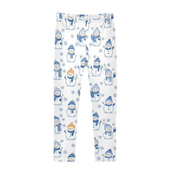 joogoo Girls' Leggings Snowman Snowflake Yoga Pants 6T