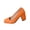 Orange, variant on Red Women'S Chunky Heel Pumps Square Toe Dress Shoes Plus Size Comfort Work Heels Slip On For Spring Summer Office