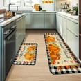 thumbnail image 5 of Btomtd 47"x16" Halloween Themed Kitchen Floor Mat, Thanksgiving Absorbent Oil and Dirt Doormat, Fall Decor Thickened Non Slip Carpet Area Rug for Household, L, 5 of 5