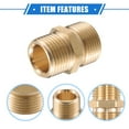 thumbnail image 4 of Unique Bargains Pressure Washer Connector Fitting G1/2" to 14mm M22x1.5 Male and Female Hose Adapter Accessories Brass, 4 of 6