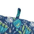 thumbnail image 3 of Jordan Manufacturing 44" x 22" Vista Navy Floral Rectangular Outdoor Chair Cushion with Ties and Hanger Loop, 3 of 9