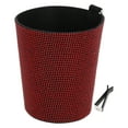 thumbnail image 1 of Bote de basura para automóvil Unique Bargains, portátil, para ventilación de aire acondicionado, color rojo, 1 Pc, 5.5" de largo, 4.3" de ancho, 5.9" de alto, cuero sintético, 1 of 1
