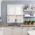 thumbnail image 5 of Orange Eucalyptus Coastal Half Window Curtain 36 Inches Long, Beach Starfish Conch Window Treatment Curtain Drapes, Small Tier Curtains for Bathroom Over Sink, 27.5"x36", 2 Panels, 5 of 7