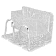 thumbnail image 3 of Water Ripple Toothbrush Holder Acrylic Punch Free Wall Mount Toothbrush Holder for Bathroom for 2 Cups, 3 of 5