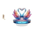 thumbnail image 1 of Organizador de pared plegable con gancho y escultura de cisne acrílico, ideal como centro de mesa para baño, armario, decoración rústica y de oficina., 1 of 8