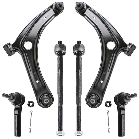 Detroit Axle - Front Lower Control Arms Ball Joints Tie Rods Replacement for 2007-2012 Dodge Caliber - [2007-2017 Jeep Compass] - 2007-2017 Jeep Patriot