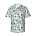 thumbnail image 2 of Picia Tulips Flowers Gentle Cotton Regular Fit Short Sleeve Casual Hawaiian Shirt for Men-, 2 of 9