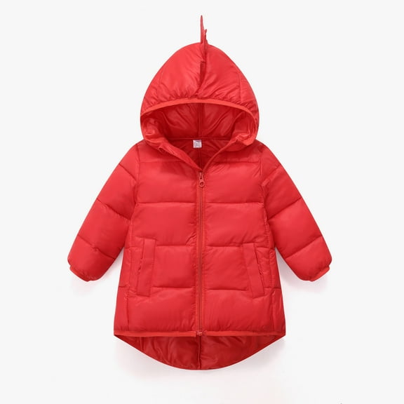 Xdegoge Toddler Puffer Jacket Packable Kids Lightweight Winter Coats Boys Girls Warm Padded Quilted Down Jackets Cute Hooded Zip Up Puffy Coat with Pockets Outerwear