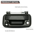 thumbnail image 4 of 1pc Textured Black Rear Truck Bed Tailgate Handle Lock With Keyhole & Camera Hole Compatible With 04-14 F150 08-16 F250/F350/F450/F550 Super Duty 07-10 Explorer Sport Trac 06-08 Mark LT, 4 of 6