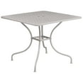 thumbnail image 3 of Bowery Hill 5 Piece 36" Square Steel Flower Print Patio Dining Set in Silver, 3 of 4