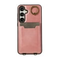 thumbnail image 7 of Wallet Back Case for Samsung Galaxy S24 with Wrist Strap, Stylish Magnetic Card Holder Finger Ring Kickstand PU Leather Lanyard Shockproof Slim Phone Case for Samsung Galaxy S24, Pink, 7 of 7