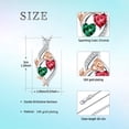 thumbnail image 5 of Taioiat Double Birthstone Necklaces for Women 18K Gold Plated Birthstone Rose Flower Jewelry Anniversary Valentines Day Mother's Day Birthday Gifts for Her Wife Girlfriend Mom, 5 of 7