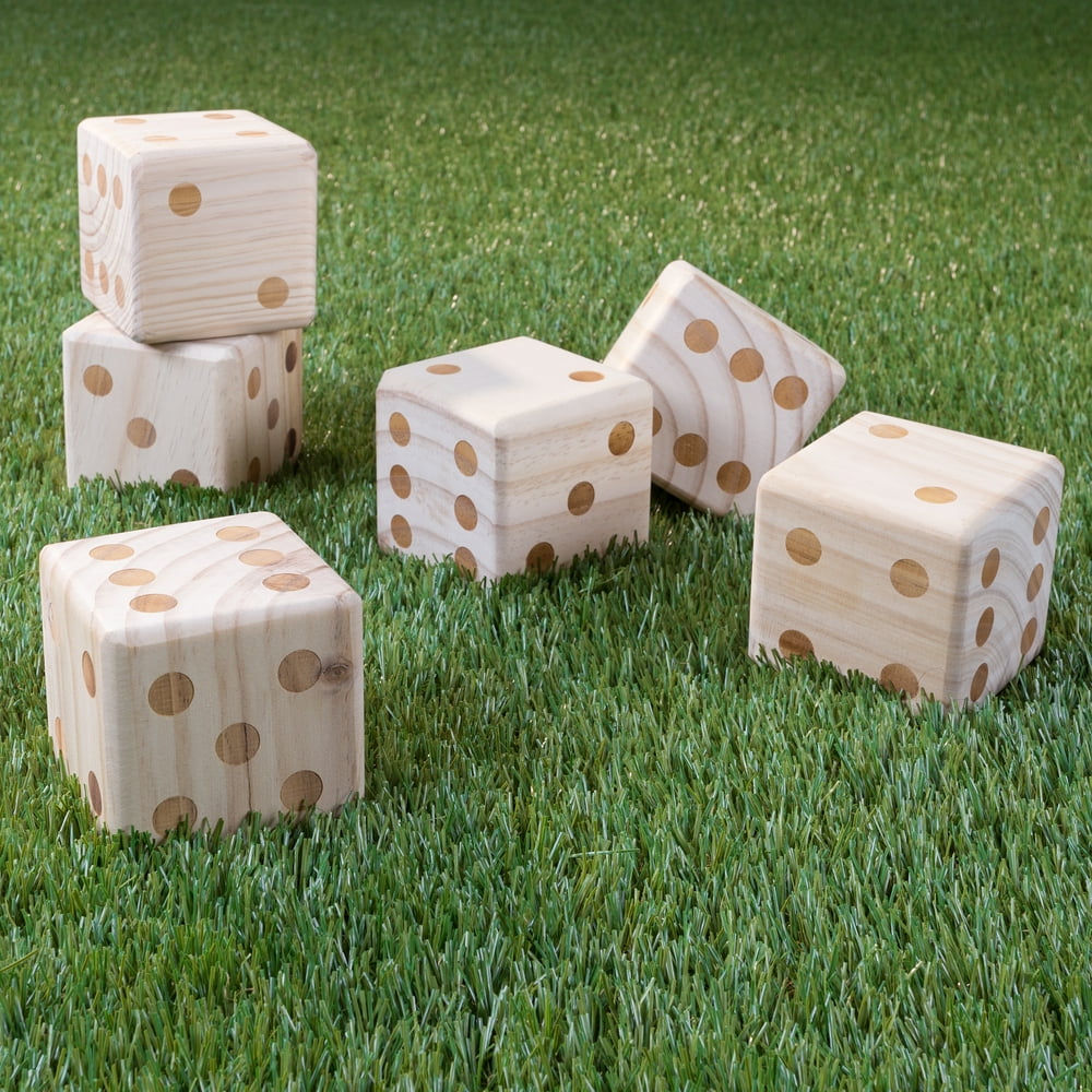 Giant Wooden Yard Dice Outdoor Lawn Game by Hey! Play!