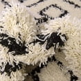 thumbnail image 5 of Shag Olido Collection Area Rug 5'3"x8' Oval - White-Black, 5 of 5