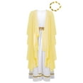 thumbnail image 2 of CHICTRY Girls Ancient Greek Nymph Toga Dress with Laurel Athenian Princess Dress-up for God of War Yellow 14, 2 of 5