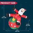thumbnail image 2 of Joyfy 8 FT Christmas Inflatables Santa Outdoor Decorations,Christmas Swinging Santa on Ornament Blow Ups Yard with Built-in LEDs for Holiday Party Garden Lawn Decor, 2 of 8
