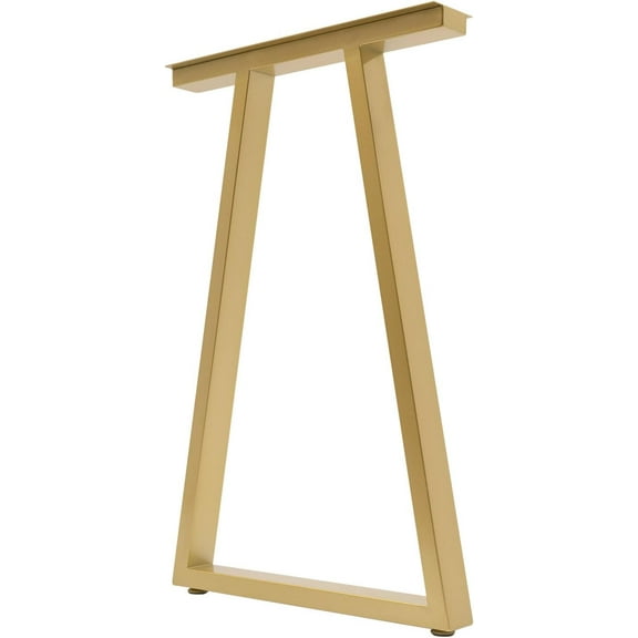 Metal Gold Table Legs,28''Inch 2Pc Trapezoid Table Legs Dining Table Legs Metal Legs for Dining Tables,Computer Desks,Desks,Cabinets,without Boards