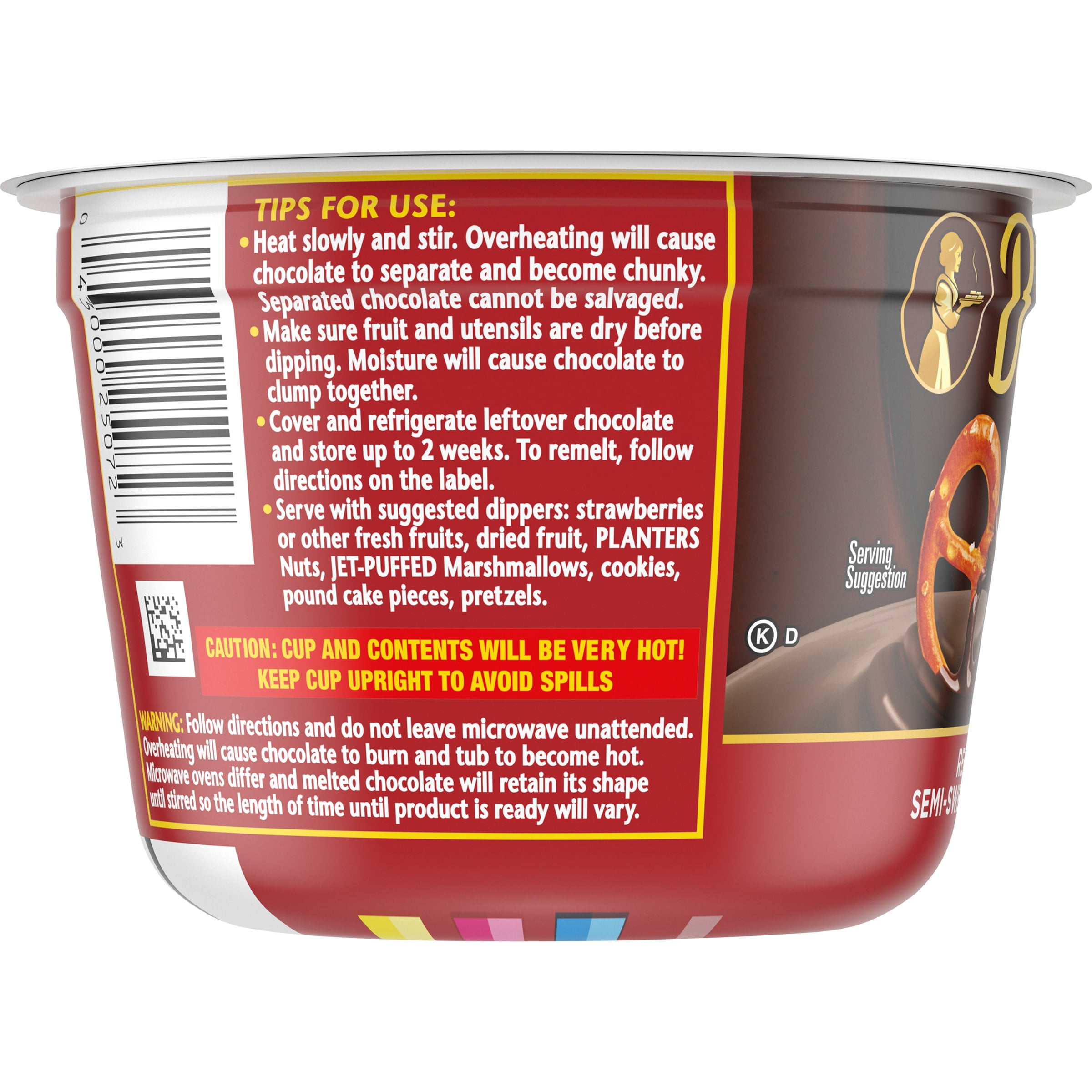 Baker's Real Dark Semi-Sweet Dipping Chocolate, 7 oz Cup