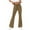 Brown, variant on Yoga Pants Women Flared Drawstring Comfy Trendy Slimming Yoga Pants Elastic Spandex High Waist 7/8 Length Pants Solid Leggings for Ladies Joggers Party Black