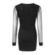 thumbnail image 5 of Vestido de satén plisado con cuello en V para mujer - Manga corta - Por encima de la rodilla - Poliéster - Tallas estadounidenses 4-10 - Fiesta, 5 of 5