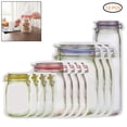 thumbnail image 2 of Bolsas para sándwiches para refrigerios, 10 bolsas para tarros, bolsas para guardar alimentos a prueba de fugas, bolsas para tarros que mejoran su experiencia, 2 of 8