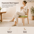 thumbnail image 6 of Dining Chairs Set of 2, Modern Farmhouse Kitchen Chairs with Cane Back, LEGAHOME Upholstered Dining Room Chairs, Wood Side Chair for Kitchen Dining Room, Olive Green, 6 of 9