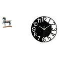 thumbnail image 1 of Figura de caballo,Figura de caballo Escultura animal coleccionable,Reloj de pared grande,Reloj de pared acrílico silencioso moderno,Reloj de pared grande para oficina,silencioso,fácil de leer, 1 of 8