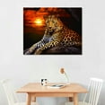 thumbnail image 2 of EastSmooth Black Golden Animals Wall Art Bathroom Decor Attractive Leopard Office Wall Decor Luxury Artwork for Living Room Home Decorations Ready to Hang King of Leopard, 2 of 4
