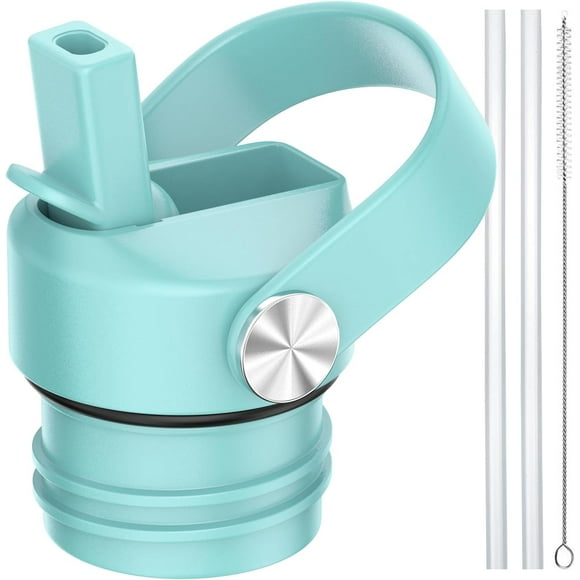 TRAHOO-Standard Mouth Straw Lid for Hydroflask 24 21 18 oz,Lid with Straws fit for Hydro Flask and Other Water Bottles Sports Cap Top Replacement Accessories