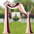 thumbnail image 4 of LCXmlly Roasting Pan Wedding Arch Drape Fabric Long 3 Panels Wide Sheer Wrinkle Free Soft Party Backdrop Drapery, 4 of 6