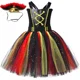 thumbnail image 2 of Disfraz de capitán pirata para niñas, vestido de tul con purpurina para fiesta de carnaval de Halloween, disfraz de pirata con tutú elegante para niñas pequeñas, 2 of 5