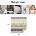 thumbnail image 5 of Yellow Grey Geometric Cloth Napkins, Boho Vintage Country Flowers Leaves Washable and Reusable Dinner Napkins Set of 2, Table Napkin for Kitchen Party Birthday Wedding Hotel Housewarming 20"x20", 5 of 9